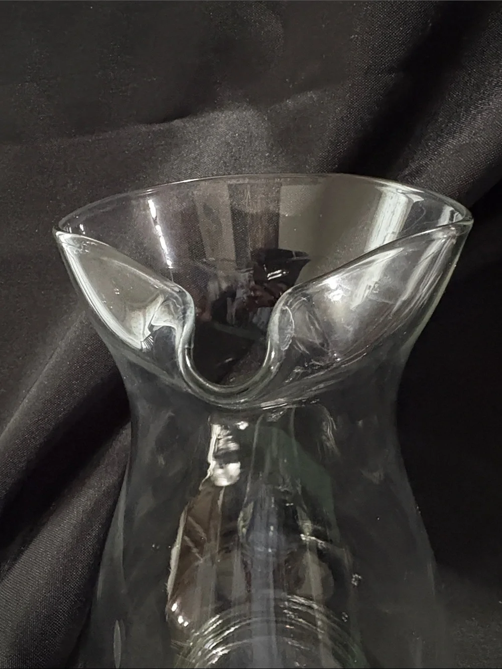 Vtg Princess House Heritage Crystal Hand Blown & Etched 2 Qt Pitcher Ice Lip 10
